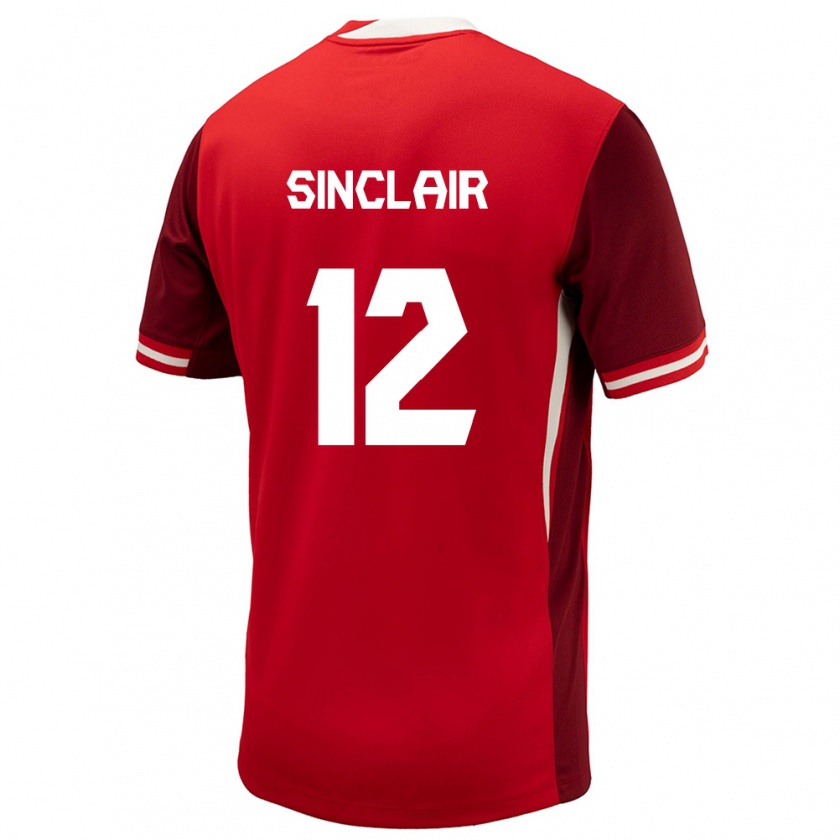 Kandiny Férfi Kanada Christine Sinclair #12 Piros Hazai Jersey 24-26 Mez Póló Ing