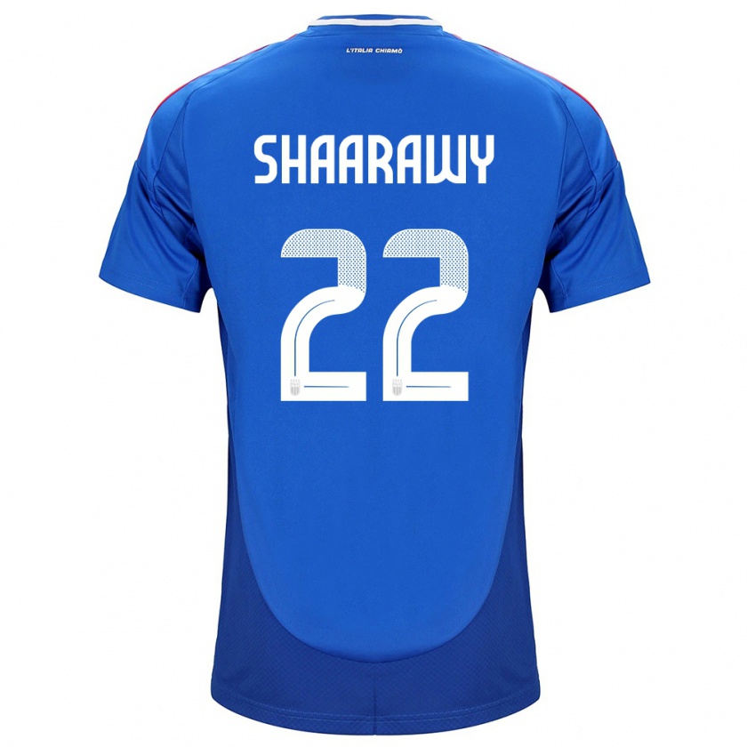 Kandiny Férfi Olaszország Stephan El Shaarawy #22 Kék Hazai Jersey 24-26 Mez Póló Ing