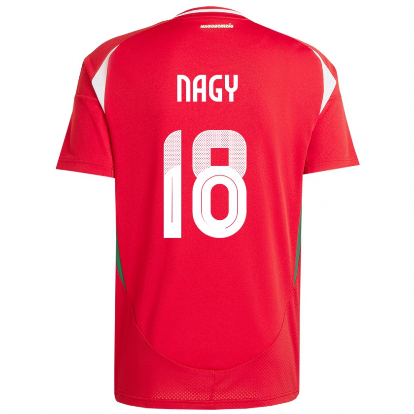 Kandiny Férfi Magyarország Zsolt Nagy #18 Piros Hazai Jersey 24-26 Mez Póló Ing