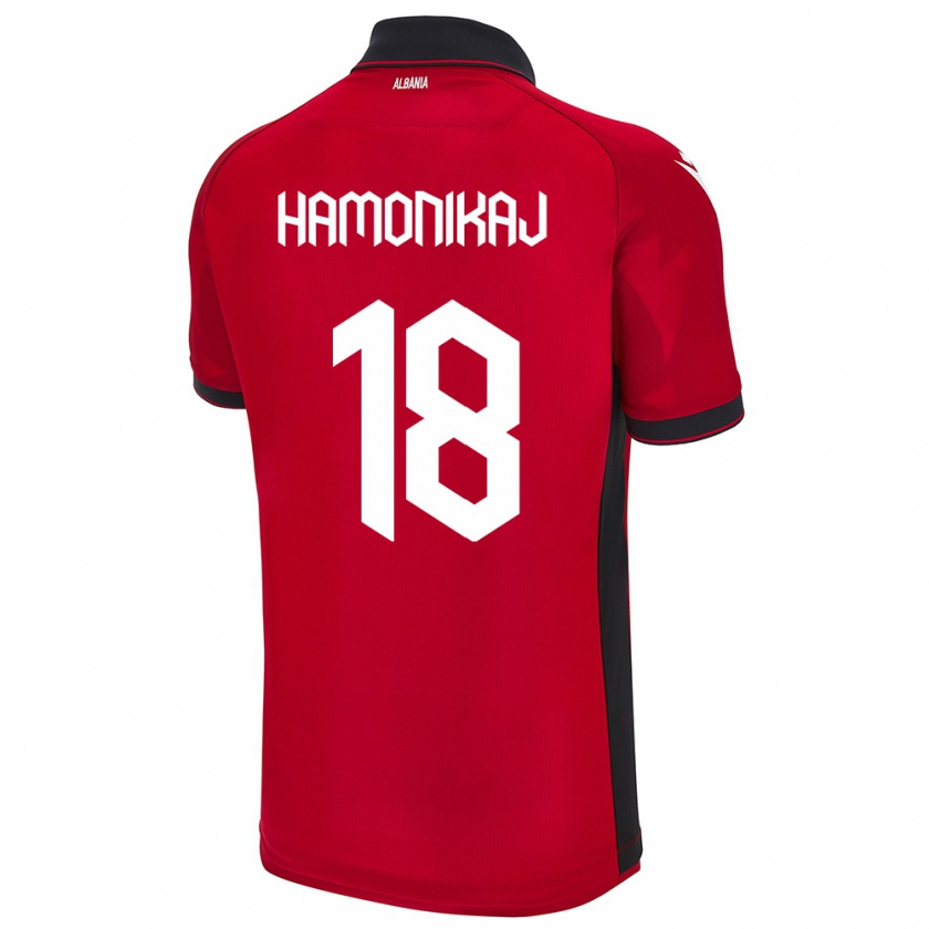 Kandiny Férfi Albania Klea Hamonikaj #18 Piros Hazai Jersey 24-26 Mez Póló Ing