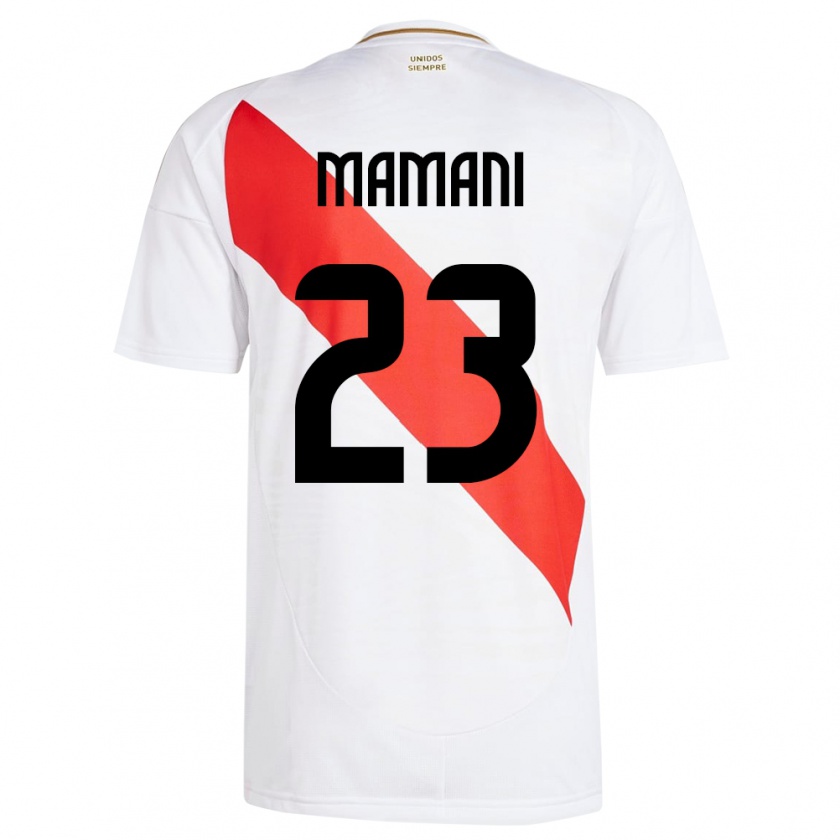 Kandiny Férfi Peru Julia Mamani #23 Fehér Hazai Jersey 24-26 Mez Póló Ing