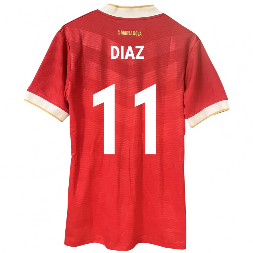 Kandiny Férfi Panama Ismael Díaz #11 Piros Hazai Jersey 24-26 Mez Póló Ing