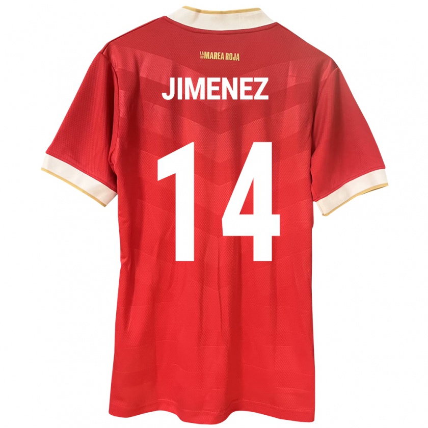 Kandiny Férfi Panama Juan Jiménez #14 Piros Hazai Jersey 24-26 Mez Póló Ing