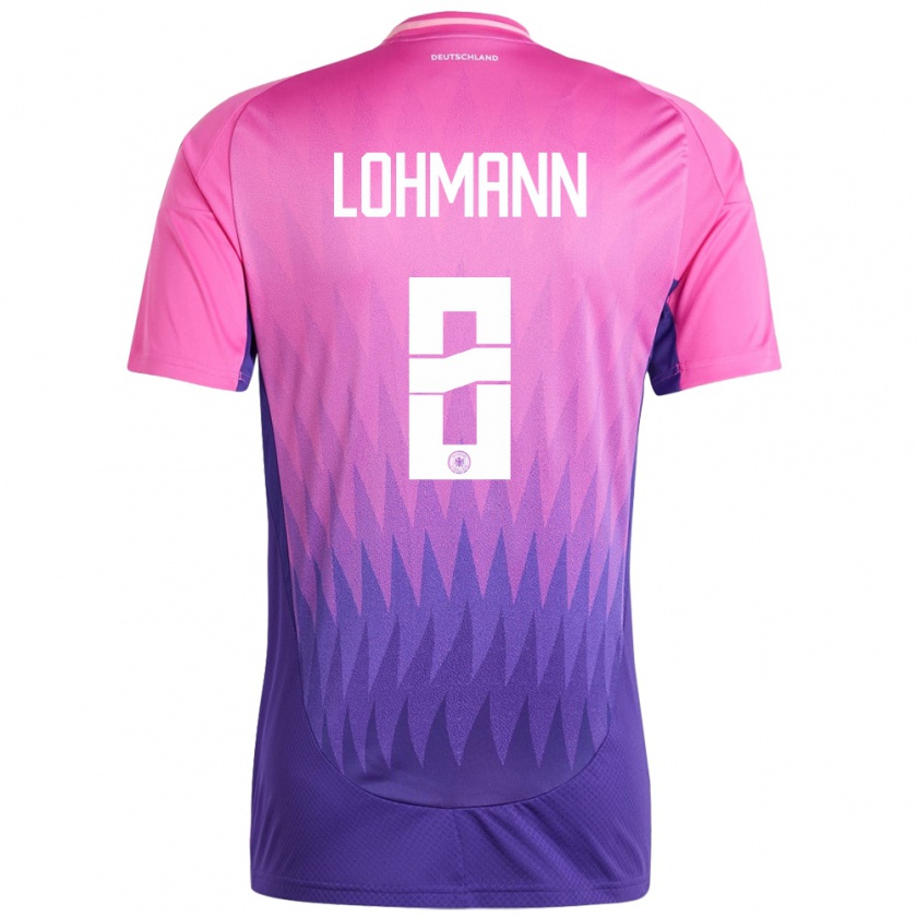 Kandiny Férfi Németország Sydney Lohmann #8 Pink Lila Idegenbeli Jersey 24-26 Mez Póló Ing