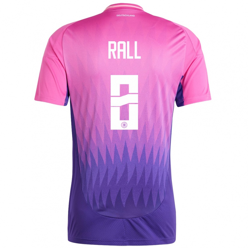 Kandiny Férfi Németország Maximiliane Rall #8 Pink Lila Idegenbeli Jersey 24-26 Mez Póló Ing