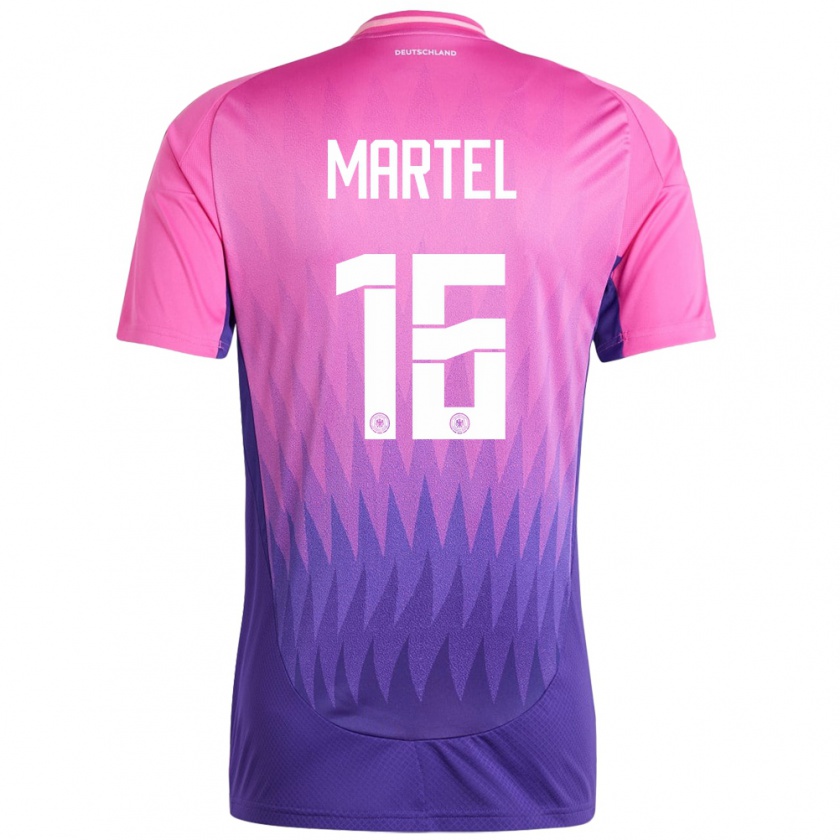 Kandiny Férfi Németország Eric Martel #16 Pink Lila Idegenbeli Jersey 24-26 Mez Póló Ing