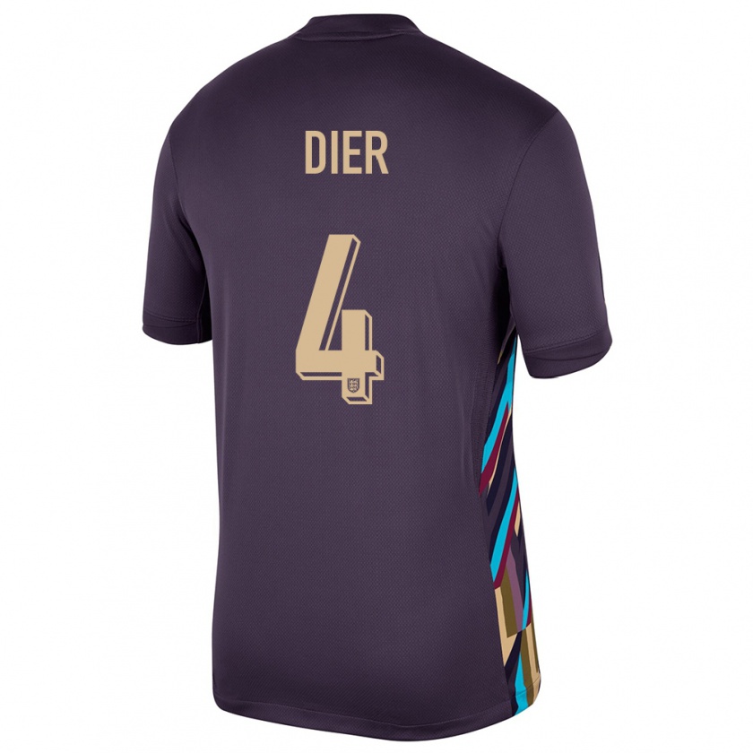 Kandiny Férfi Anglia Eric Dier #4 Sötét Mazsola Idegenbeli Jersey 24-26 Mez Póló Ing