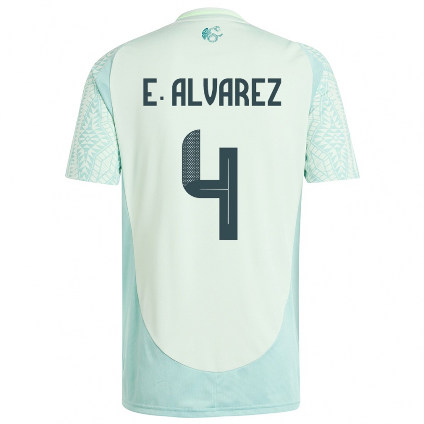 Kandiny Férfi Mexikó Edson Alvarez #4 Vászonzöld Idegenbeli Jersey 24-26 Mez Póló Ing