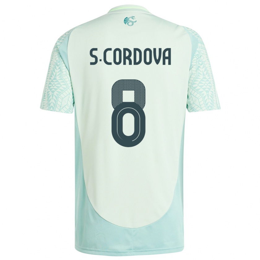 Kandiny Férfi Mexikó Sebastian Cordova #8 Vászonzöld Idegenbeli Jersey 24-26 Mez Póló Ing