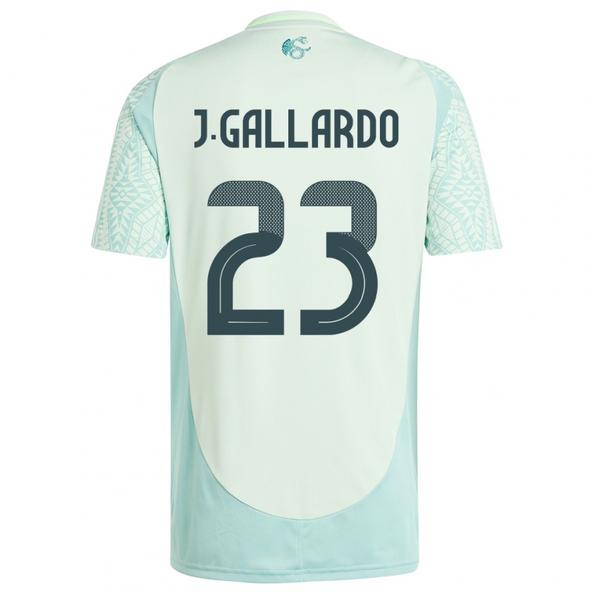 Kandiny Férfi Mexikó Jesus Gallardo #23 Vászonzöld Idegenbeli Jersey 24-26 Mez Póló Ing