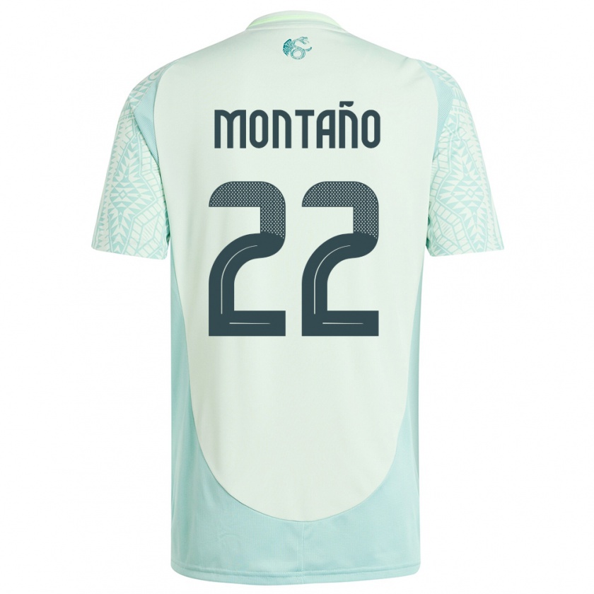 Kandiny Férfi Mexikó Andres Montano #22 Vászonzöld Idegenbeli Jersey 24-26 Mez Póló Ing