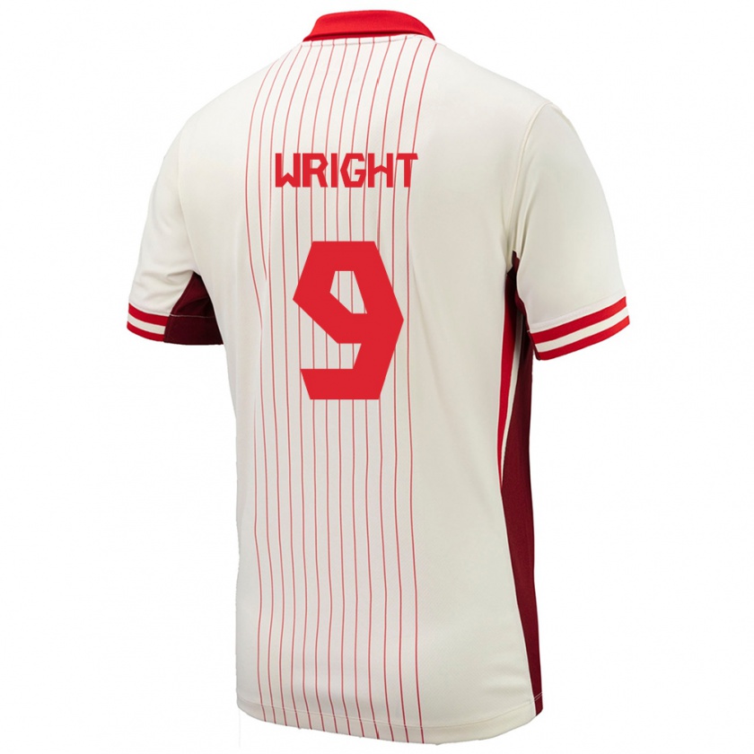 Kandiny Férfi Kanada Lowell Wright #9 Fehér Idegenbeli Jersey 24-26 Mez Póló Ing