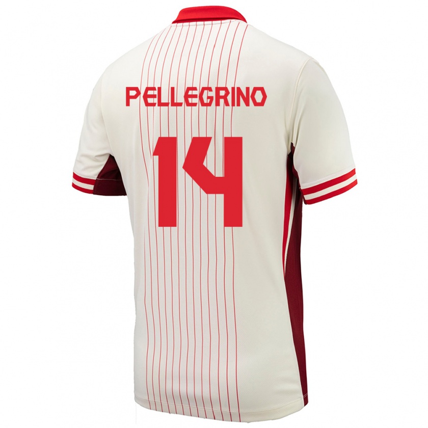 Kandiny Férfi Kanada Gabriel Pellegrino #14 Fehér Idegenbeli Jersey 24-26 Mez Póló Ing