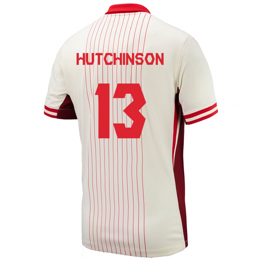 Kandiny Férfi Kanada Atiba Hutchinson #13 Fehér Idegenbeli Jersey 24-26 Mez Póló Ing