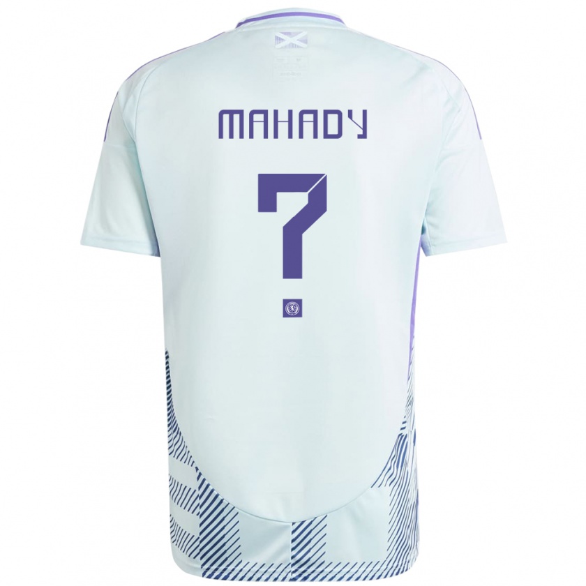 Kandiny Férfi Skócia Rory Mahady #0 Világos Menta Kék Idegenbeli Jersey 24-26 Mez Póló Ing