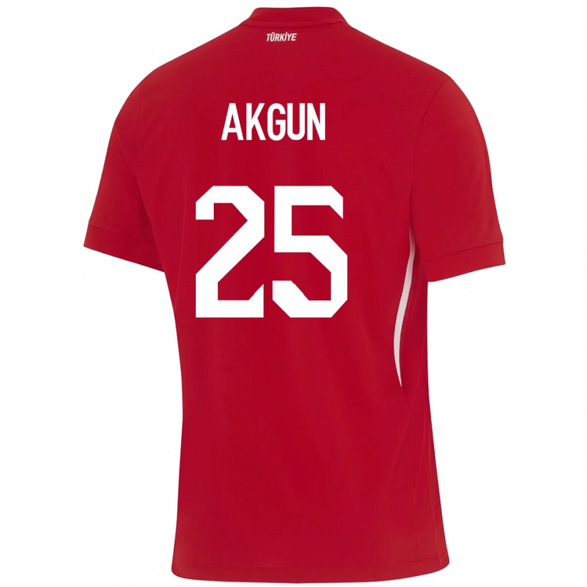 Kandiny Férfi Törökország Yunus Akgün #25 Piros Idegenbeli Jersey 24-26 Mez Póló Ing