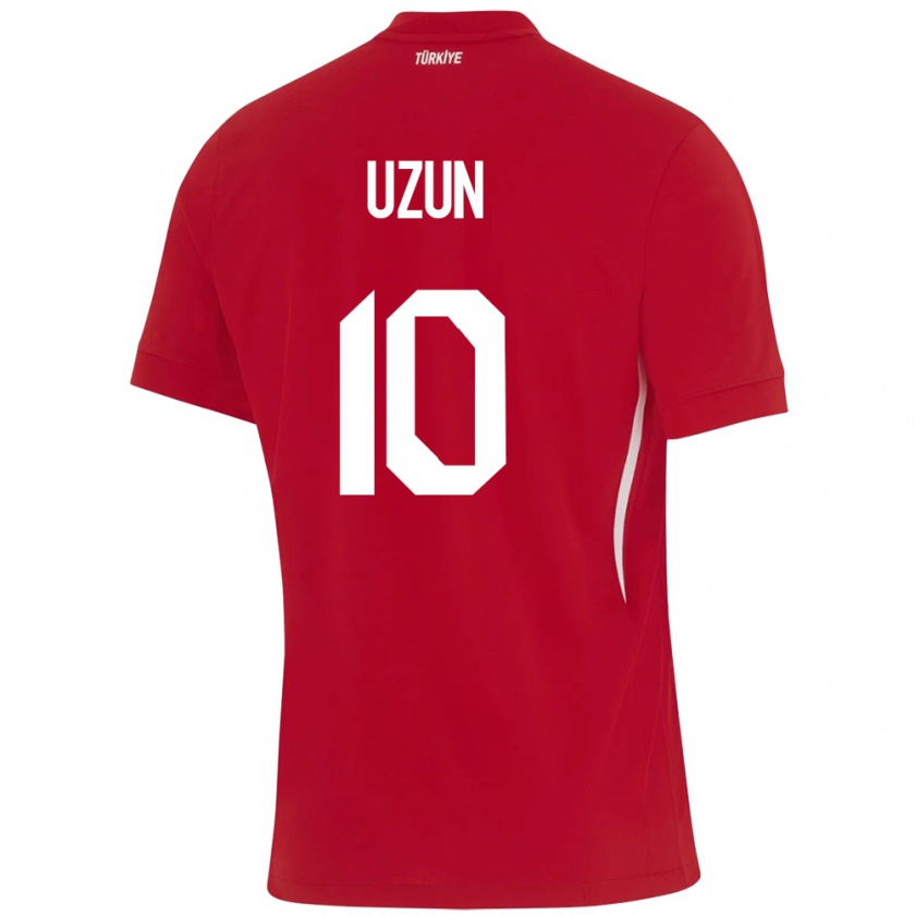 Kandiny Férfi Törökország Emre Uzun #10 Piros Idegenbeli Jersey 24-26 Mez Póló Ing