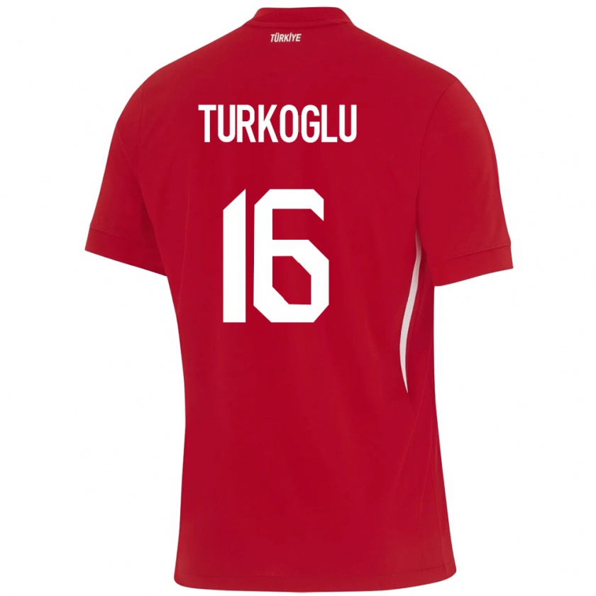 Kandiny Férfi Törökország Ece Türkoğlu #16 Piros Idegenbeli Jersey 24-26 Mez Póló Ing