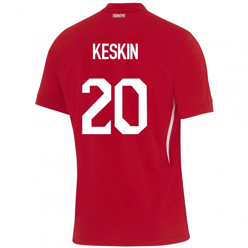 Kandiny Férfi Törökország Elif Keskin #20 Piros Idegenbeli Jersey 24-26 Mez Póló Ing