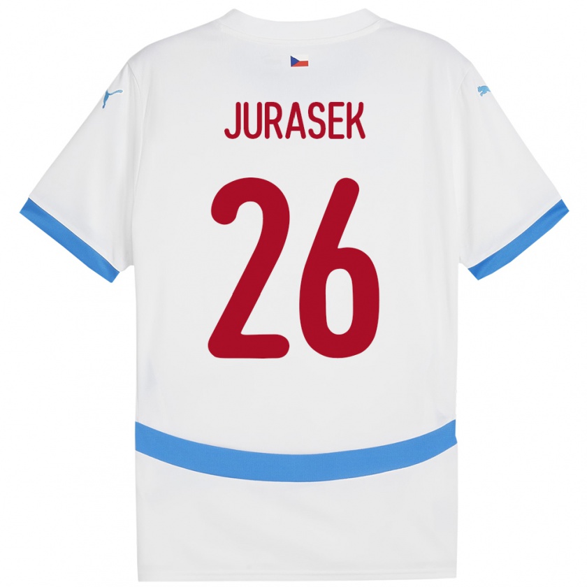 Kandiny Férfi Csehország Matej Jurasek #26 Fehér Idegenbeli Jersey 24-26 Mez Póló Ing