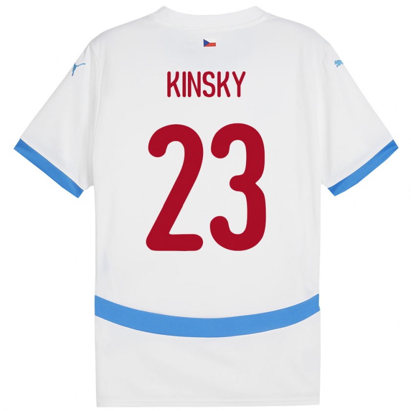 Kandiny Férfi Csehország Antonin Kinsky #23 Fehér Idegenbeli Jersey 24-26 Mez Póló Ing