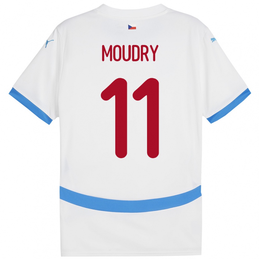 Kandiny Férfi Csehország Lukas Moudry #11 Fehér Idegenbeli Jersey 24-26 Mez Póló Ing