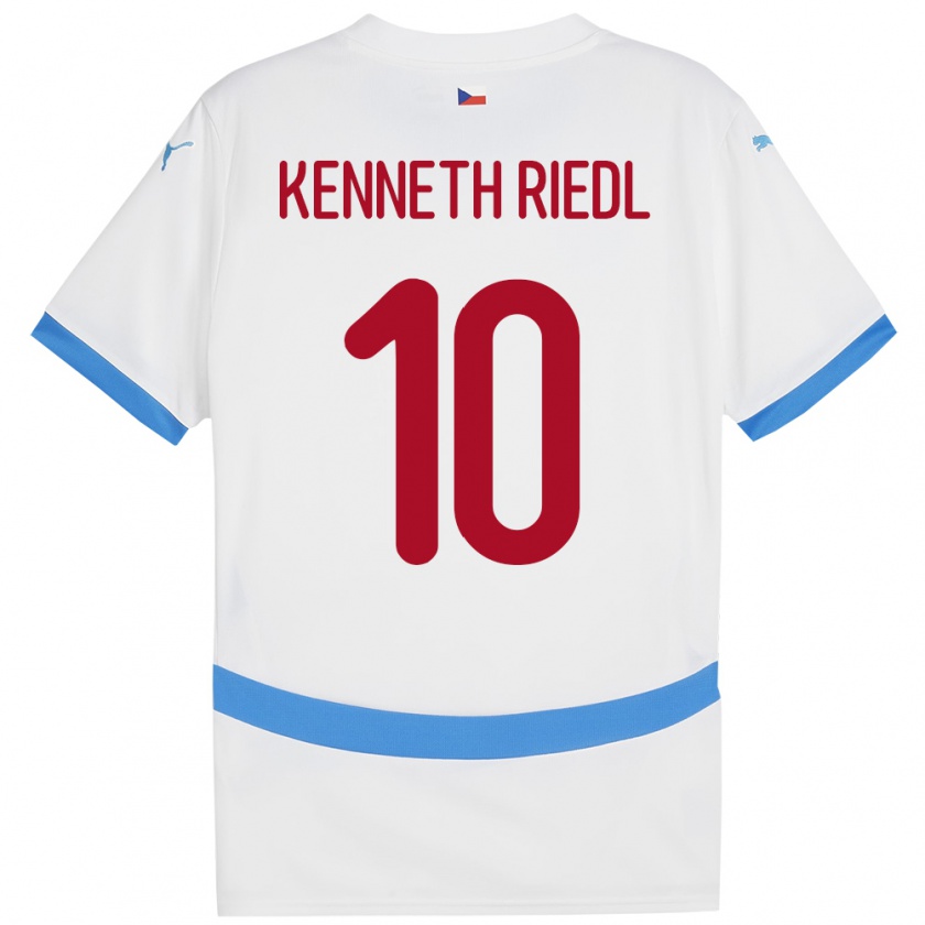 Kandiny Férfi Csehország Victor Kenneth Riedl #10 Fehér Idegenbeli Jersey 24-26 Mez Póló Ing