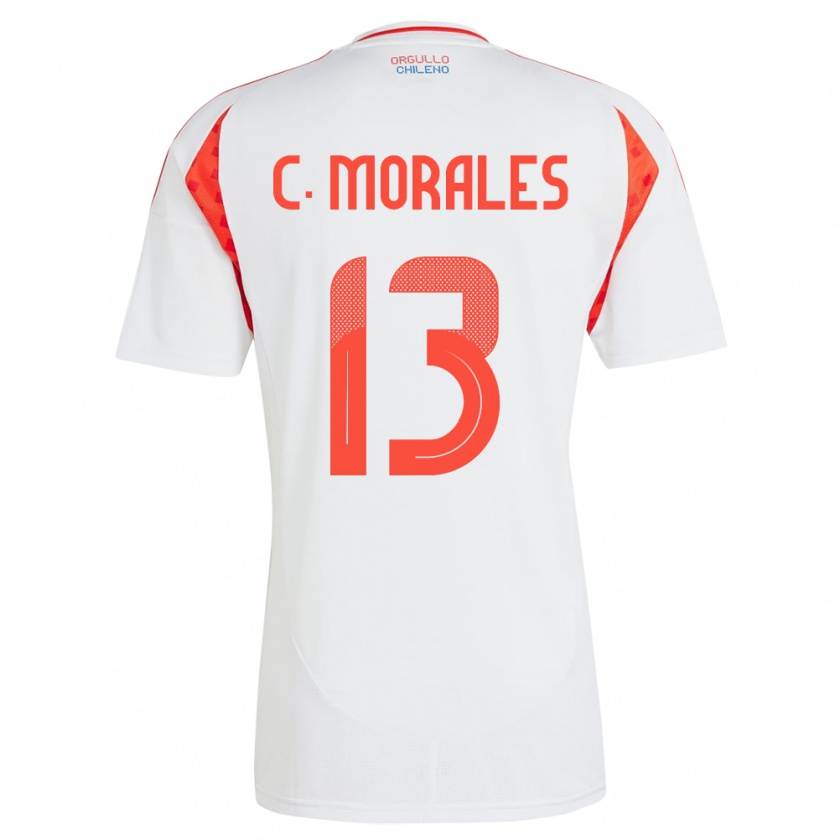 Kandiny Férfi Chile Cristián Morales #13 Fehér Idegenbeli Jersey 24-26 Mez Póló Ing