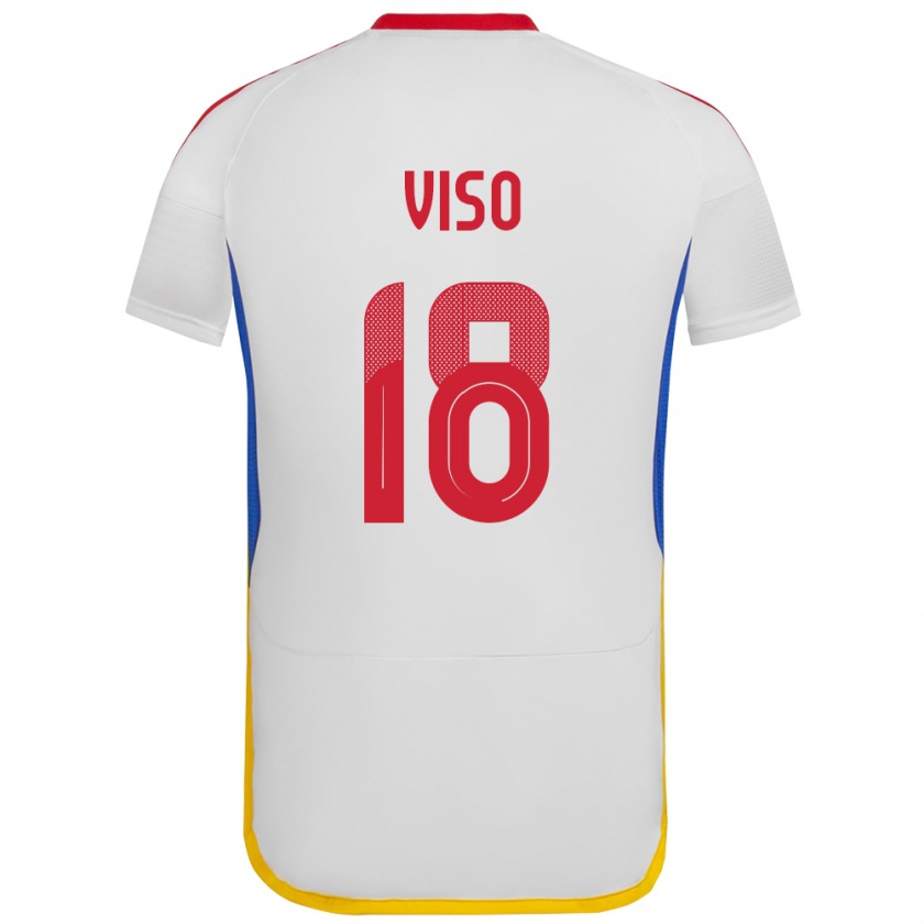 Kandiny Férfi Venezuela Ysaura Viso #18 Fehér Idegenbeli Jersey 24-26 Mez Póló Ing