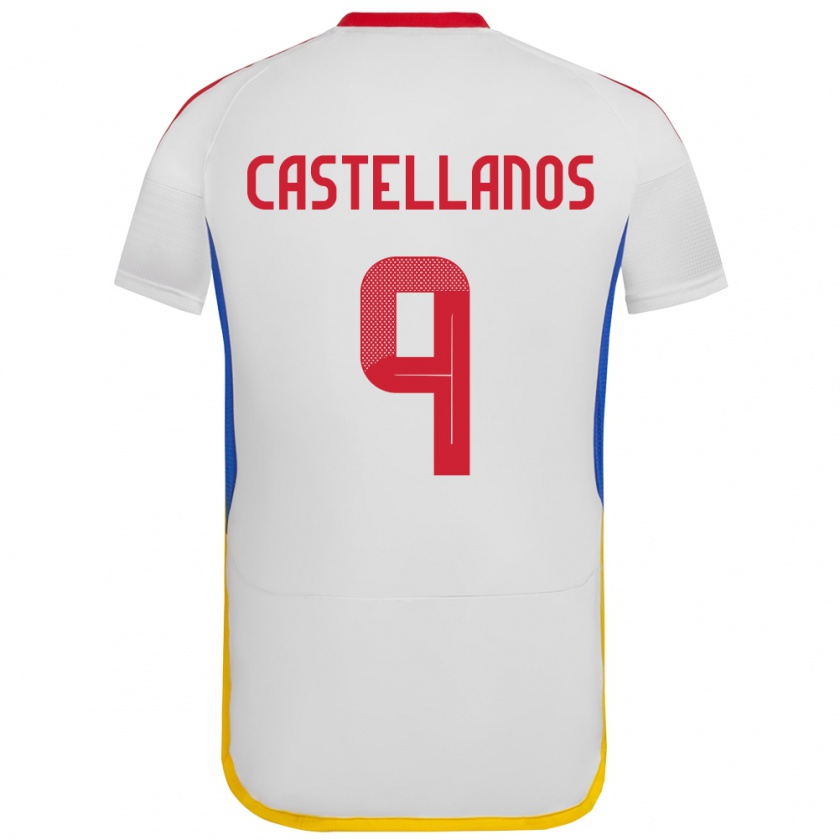 Kandiny Férfi Venezuela Deyna Castellanos #9 Fehér Idegenbeli Jersey 24-26 Mez Póló Ing