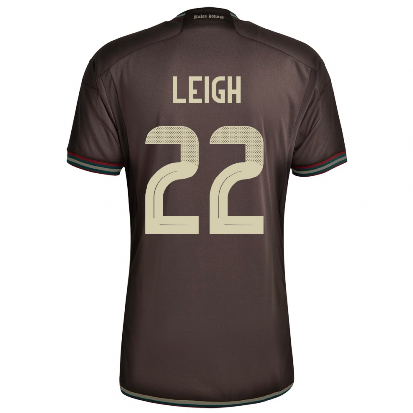 Kandiny Férfi Jamaica Greg Leigh #22 Éjszakai Barna Idegenbeli Jersey 24-26 Mez Póló Ing