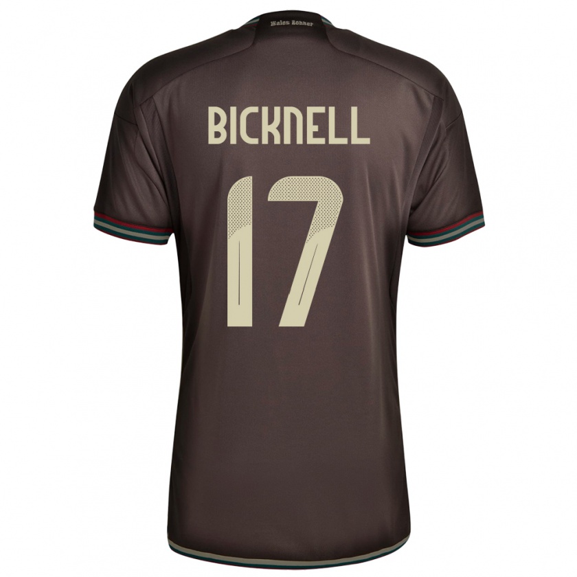 Kandiny Férfi Jamaica Alexander Bicknell #17 Éjszakai Barna Idegenbeli Jersey 24-26 Mez Póló Ing