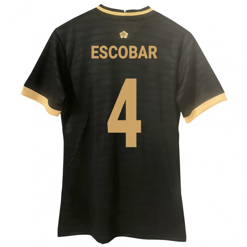 Kandiny Férfi Panama Fidel Escobar #4 Fekete Idegenbeli Jersey 24-26 Mez Póló Ing