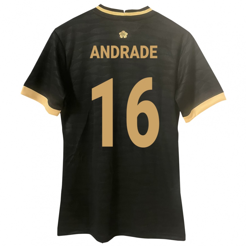 Kandiny Férfi Panama Andrés Andrade #16 Fekete Idegenbeli Jersey 24-26 Mez Póló Ing