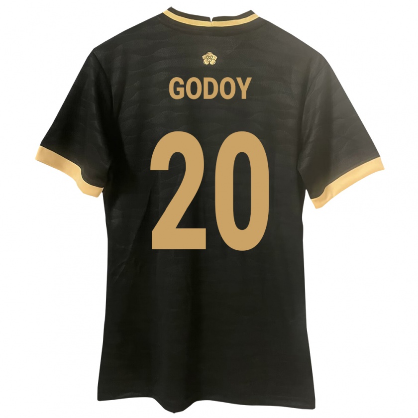 Kandiny Férfi Panama Aníbal Godoy #20 Fekete Idegenbeli Jersey 24-26 Mez Póló Ing