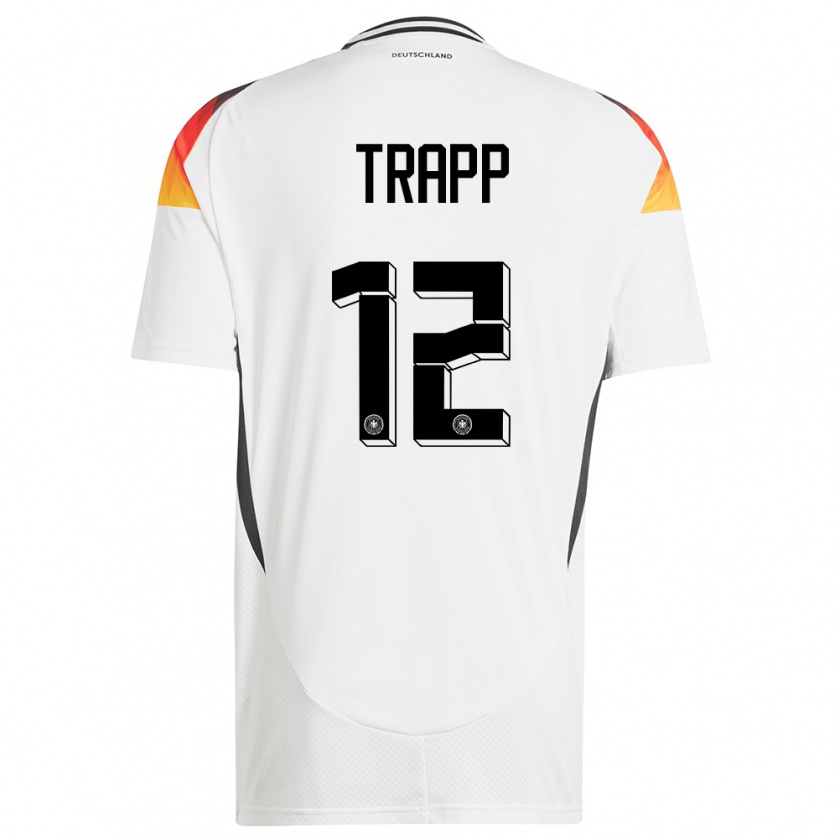 Kandiny Női Németország Kevin Trapp #12 Fehér Hazai Jersey 24-26 Mez Póló Ing