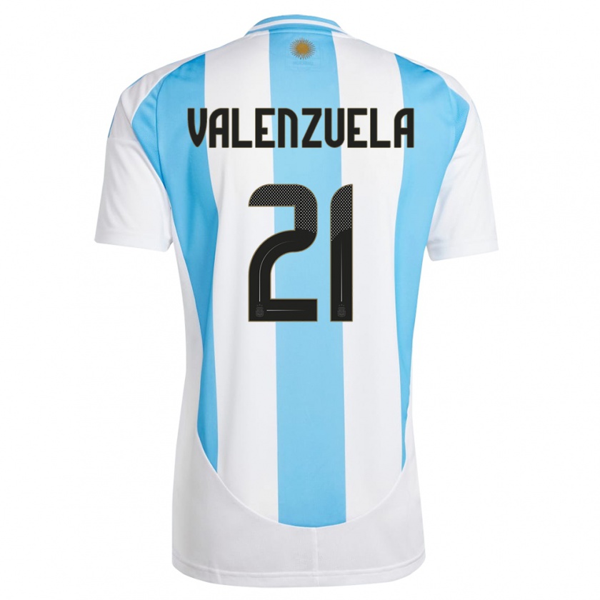 Kandiny Női Argentína Fernando Valenzuela #21 Fehér Kék Hazai Jersey 24-26 Mez Póló Ing