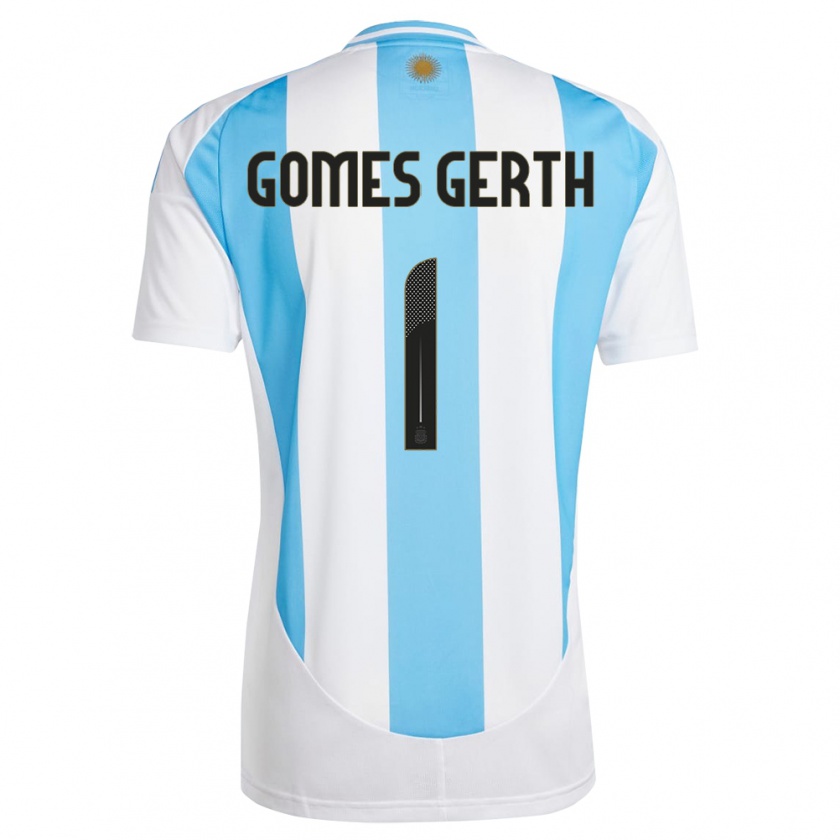 Kandiny Női Argentína Federico Gomes Gerth #1 Fehér Kék Hazai Jersey 24-26 Mez Póló Ing