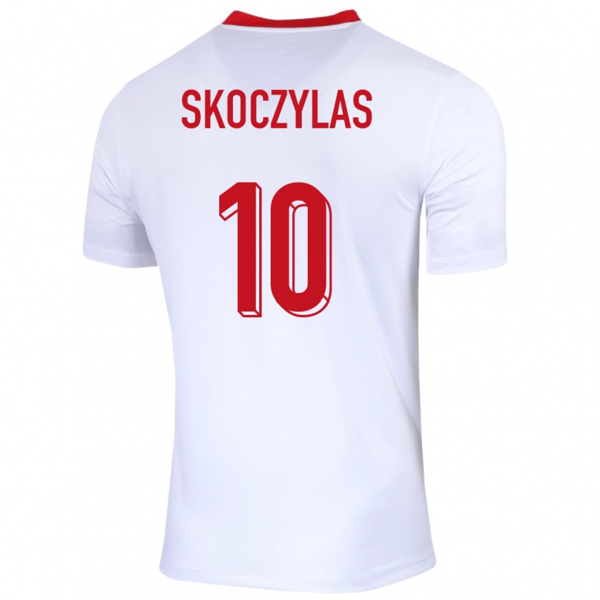 Kandiny Női Lengyelország Mateusz Skoczylas #10 Fehér Hazai Jersey 24-26 Mez Póló Ing