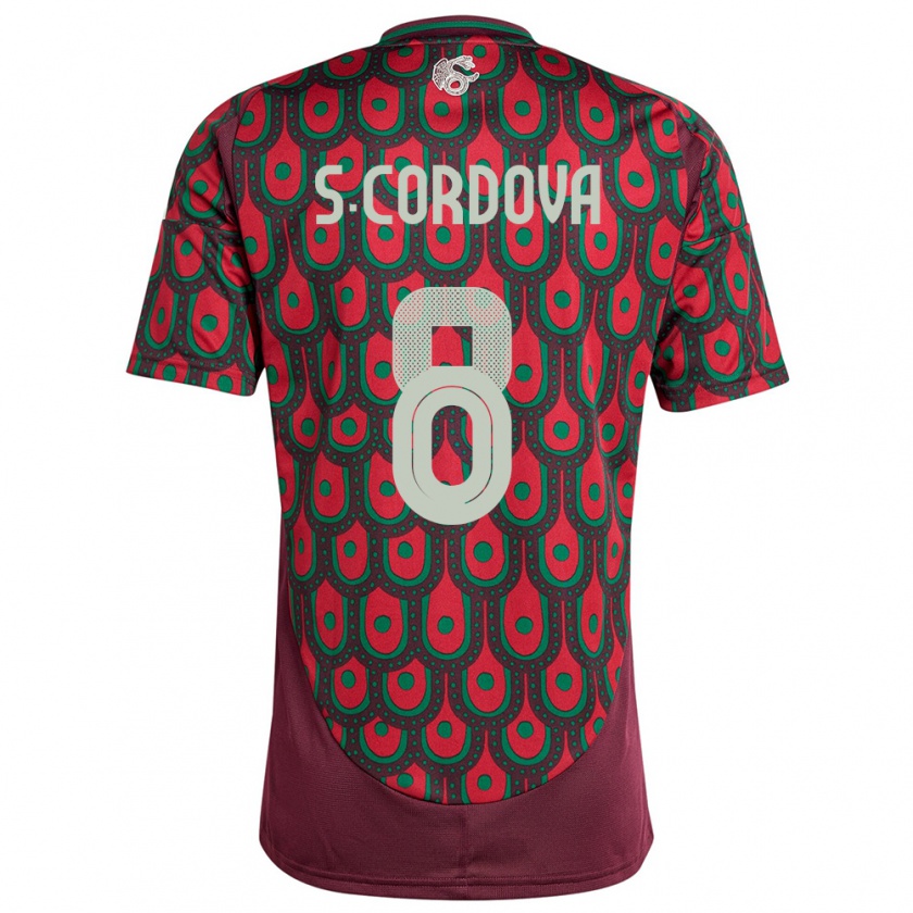 Kandiny Női Mexikó Sebastian Cordova #8 Gesztenyebarna Hazai Jersey 24-26 Mez Póló Ing