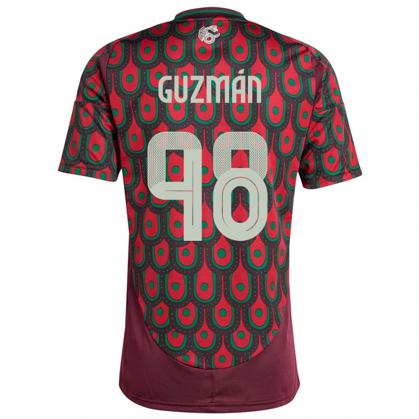 Kandiny Női Mexikó Kinberly Guzman #98 Gesztenyebarna Hazai Jersey 24-26 Mez Póló Ing