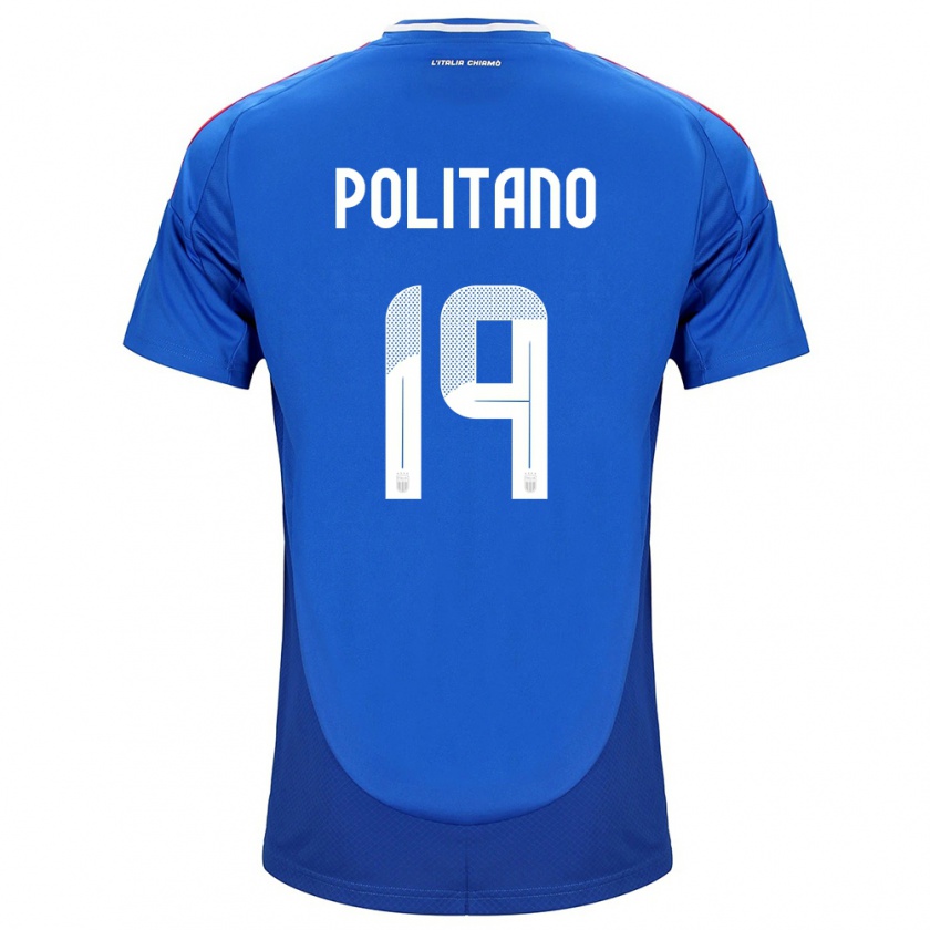 Kandiny Női Olaszország Matteo Politano #19 Kék Hazai Jersey 24-26 Mez Póló Ing