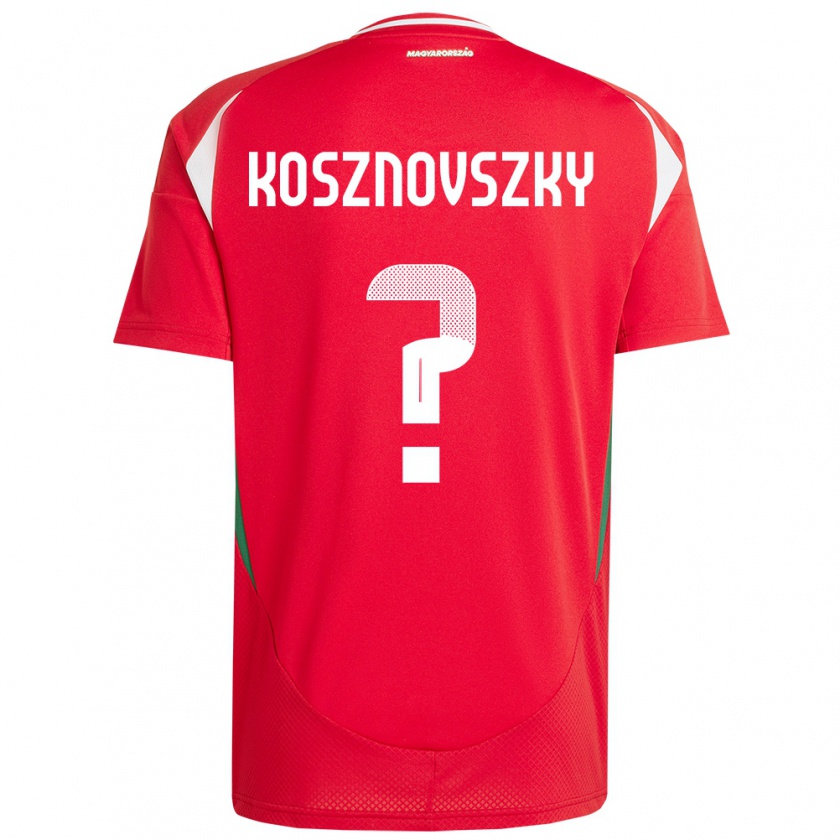 Kandiny Női Magyarország Márk Kosznovszky #0 Piros Hazai Jersey 24-26 Mez Póló Ing