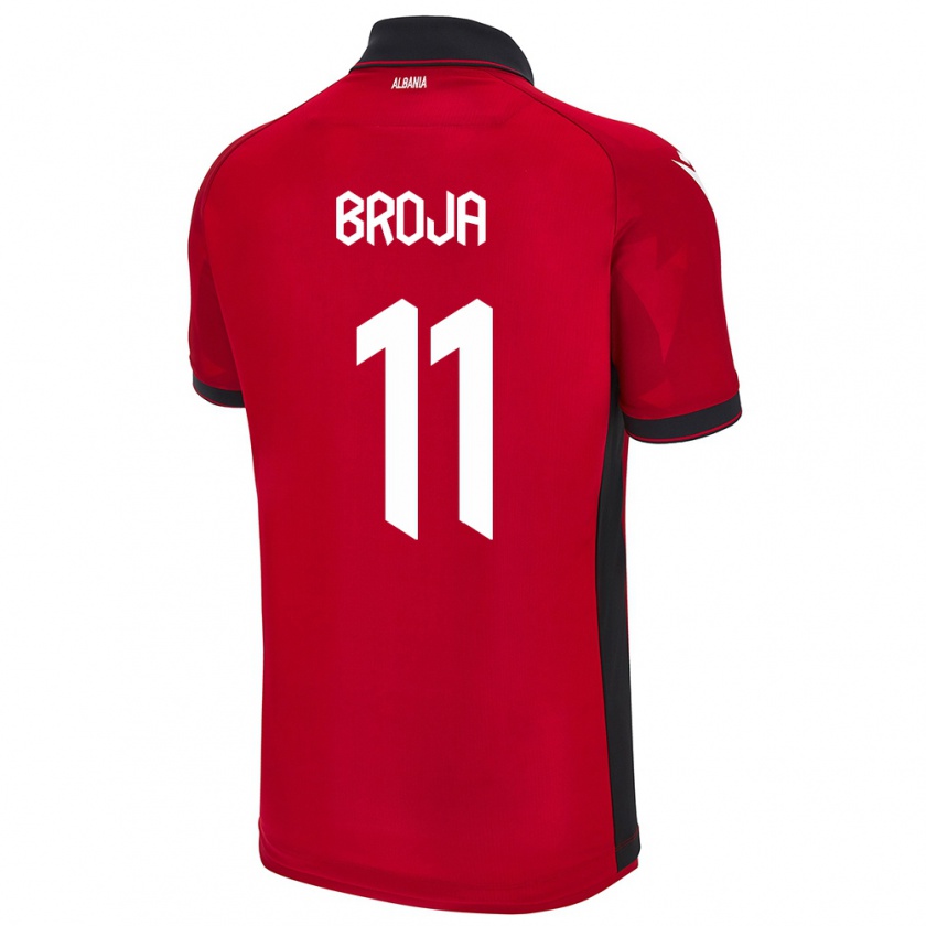 Kandiny Női Albania Armando Broja #11 Piros Hazai Jersey 24-26 Mez Póló Ing