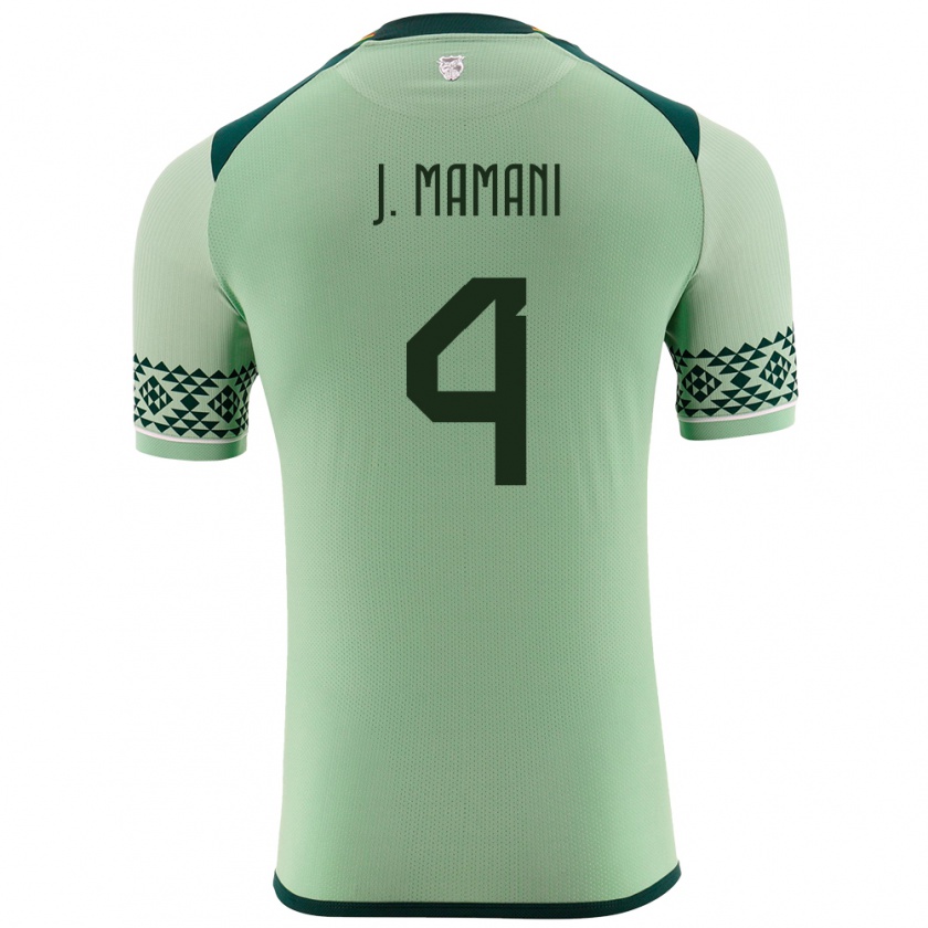 Kandiny Női Bolívia Jhylian Mary Mamani #4 Világos Zöld Hazai Jersey 24-26 Mez Póló Ing