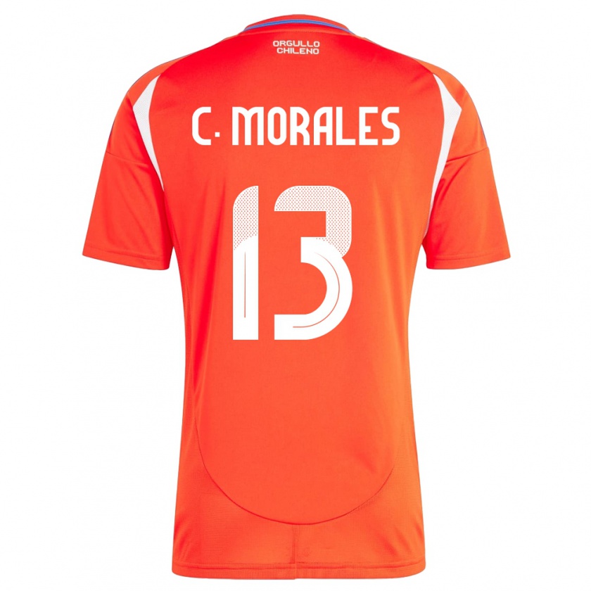 Kandiny Női Chile Cristián Morales #13 Piros Hazai Jersey 24-26 Mez Póló Ing