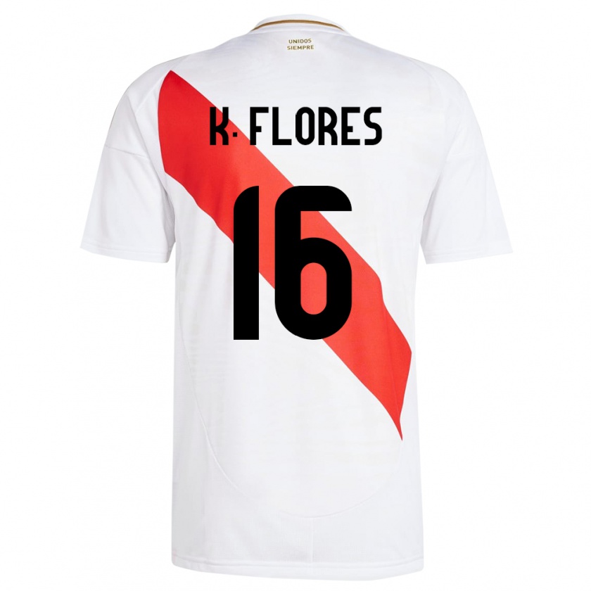 Kandiny Női Peru Kimbherly Flores #16 Fehér Hazai Jersey 24-26 Mez Póló Ing