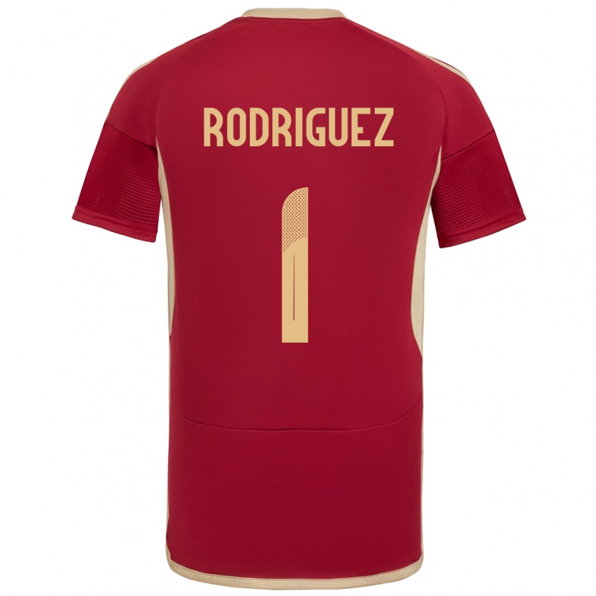 Kandiny Női Venezuela Samuel Rodriguez #1 Burgundia Hazai Jersey 24-26 Mez Póló Ing