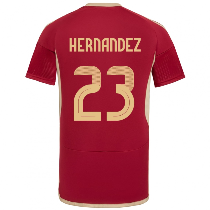 Kandiny Női Venezuela Luifer Hernández #23 Burgundia Hazai Jersey 24-26 Mez Póló Ing