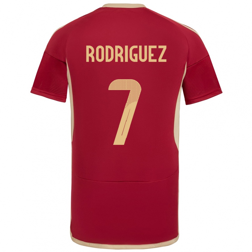 Kandiny Női Venezuela Daniuska Rodriguez #7 Burgundia Hazai Jersey 24-26 Mez Póló Ing